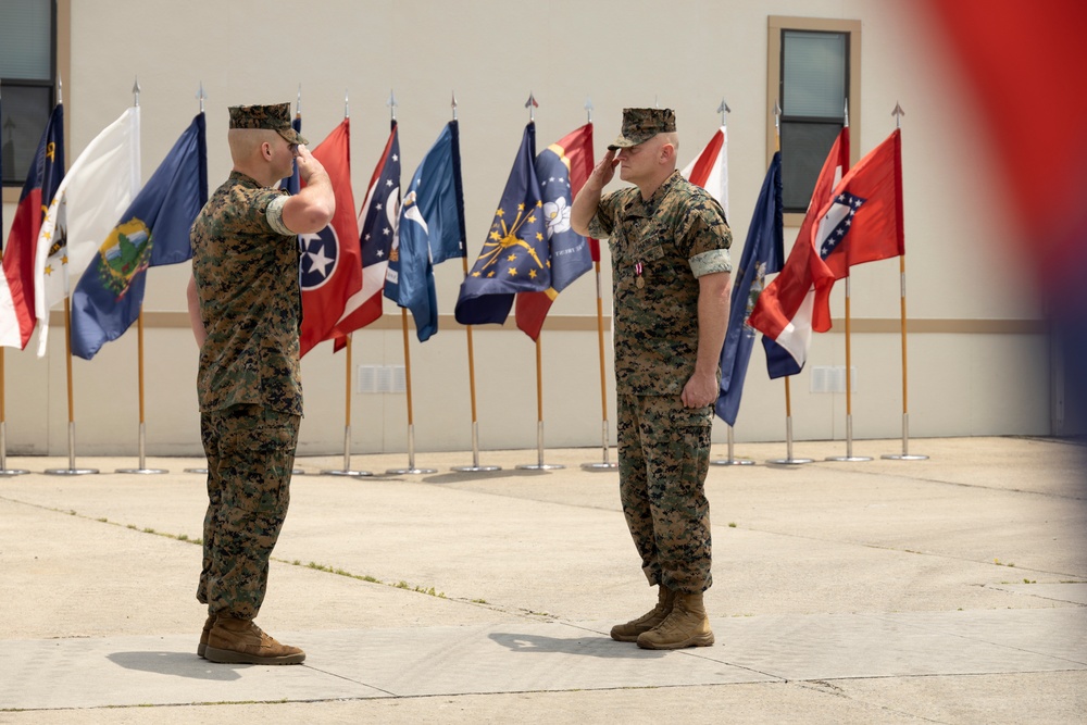 Master Sgt. Christopher Lisle retires on MCAS Cherry Point