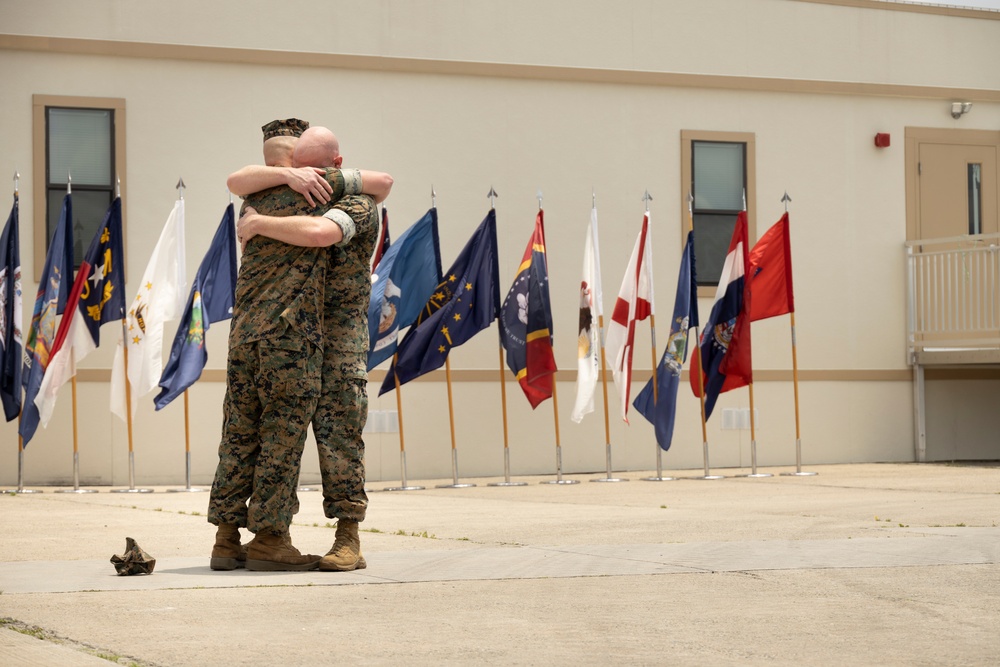 Master Sgt. Christopher Lisle retires on MCAS Cherry Point