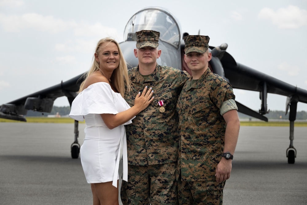 Master Sgt. Christopher Lisle retires on MCAS Cherry Point