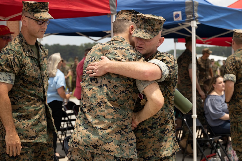 Master Sgt. Christopher Lisle retires on MCAS Cherry Point