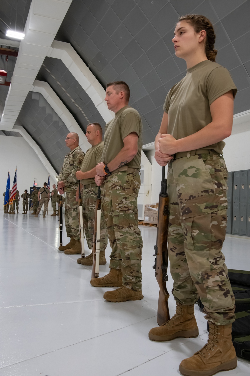 Active, Guard, and Reserve Honor Guard Members Train at 179th Airlift Wing