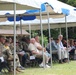 Gold star families enjoy a speech from Col. Matthew Braman, the deputy commanding officer of the 10th Mountain Division, at a rededication ceremony on Whiteface Mountain