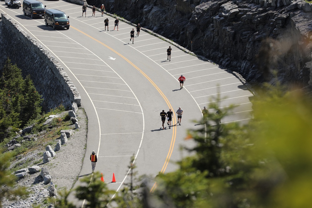 Soldiers with the 10th Mountain Division complete the Hewitt Relay, a 24-hour and 160-mile relay run starting on Fort Drum, N.Y. and finsihing at the summit of Whiteface Mountain Soldiers with the 10th Mountain Division complete the Hewitt Relay, a 24-hour and 160-mile relay run starting on Fort Drum, N.Y. and finsihing at the summit of Whiteface Mountain