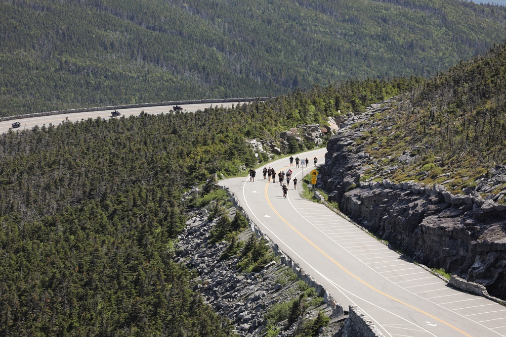 Soldiers with the 10th Mountain Division complete the Hewitt Relay, a 24-hour and 160-mile relay run starting on Fort Drum, N.Y. and finsihing at the summit of Whiteface Mountain Soldiers with the 10th Mountain Division complete the Hewitt Relay, a 24-hour and 160-mile relay run starting on Fort Drum, N.Y. and finsihing at the summit of Whiteface Mountain