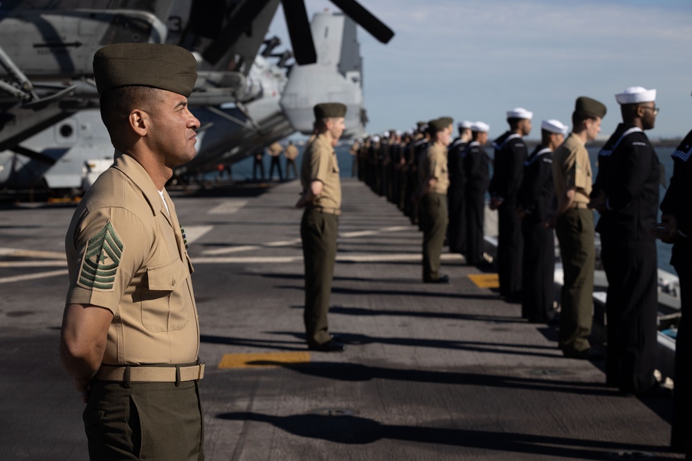 31st MEU Marines Man the Rails