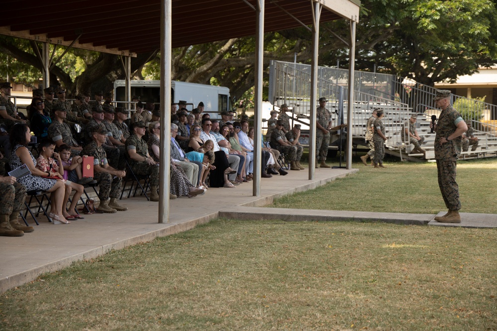 Headquarters Battalion, MCBH Change of Command Ceremony