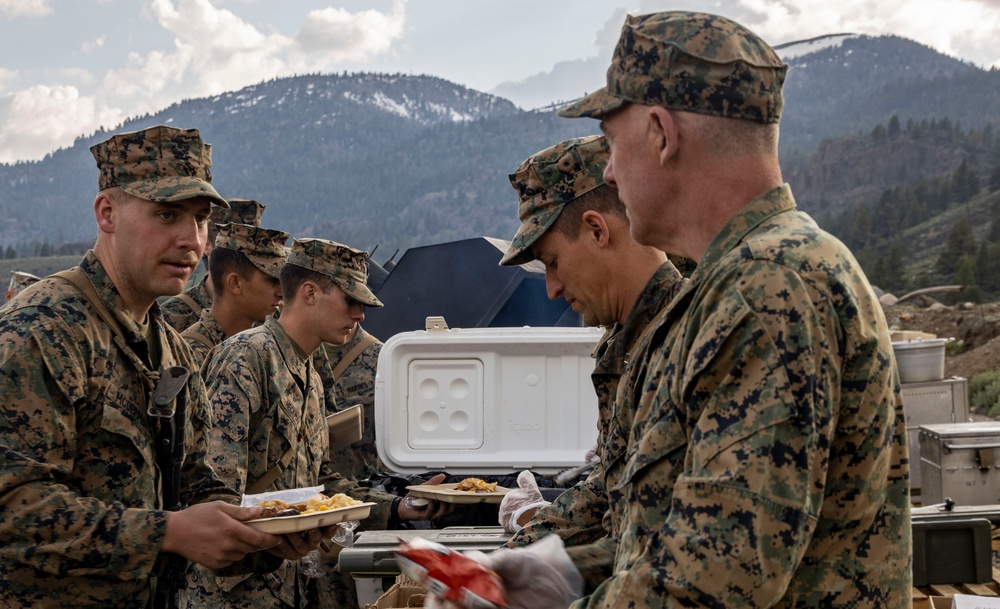 MTX 4-23: Marines with 2nd Battalion, 23d Marine Regiment, celebrate the end of MTX with a warrior's night at Mountain Warfare Training Center