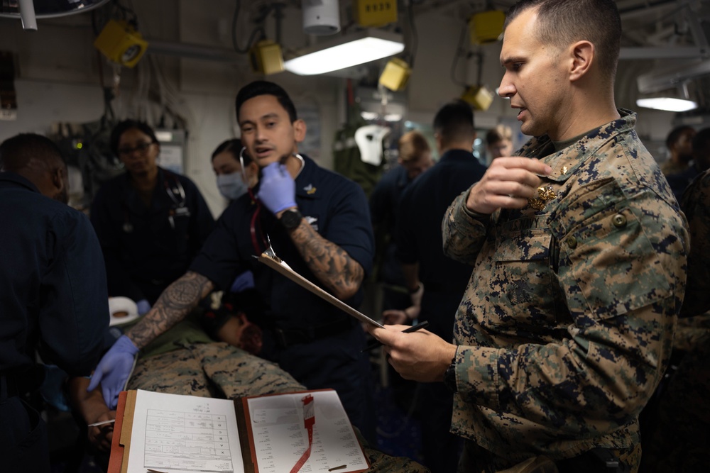 Mass Casualty Exercise on the USS America