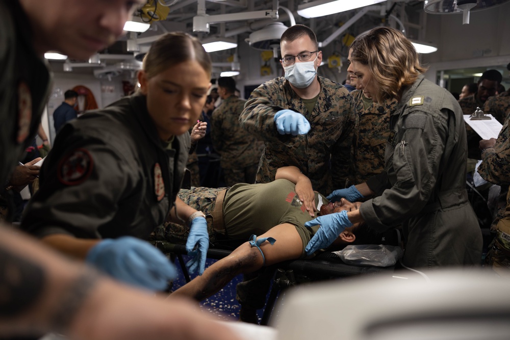 Mass Casualty Exercise on the USS America