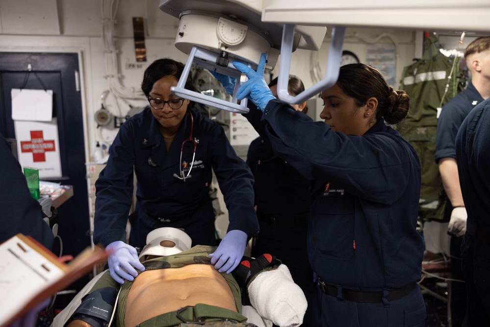 Mass Casualty Exercise on the USS America