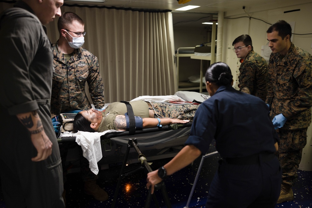 Mass Casualty Exercise on the USS America