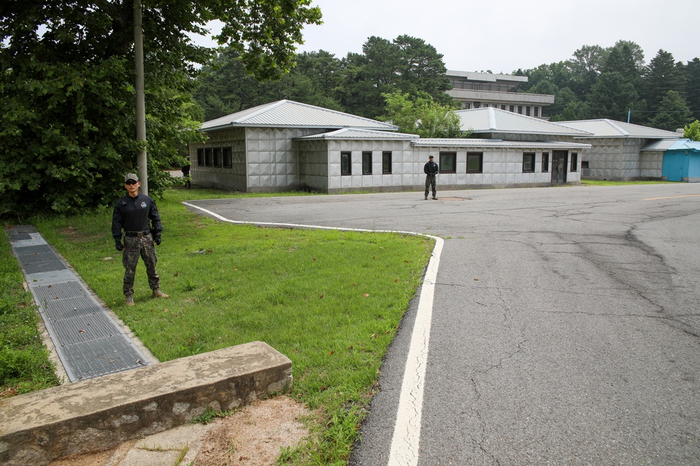 Soldiers Guard the Joint Security Area at DMZ