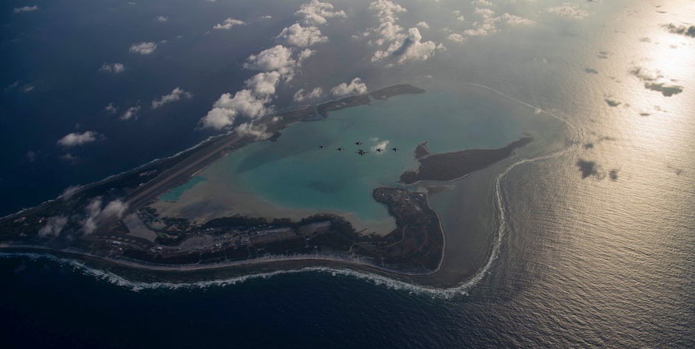 Carrier Air Wing 17 Flies Over Wake Island