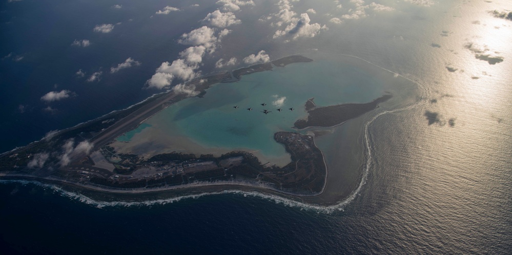 Carrier Air Wing 17 Flies Over Wake Island