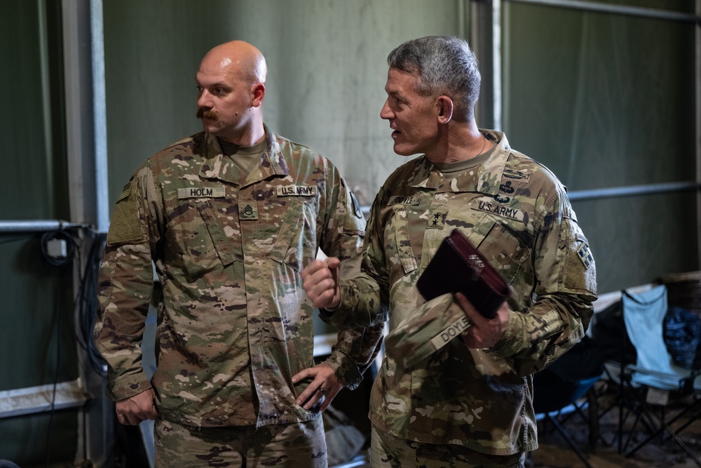 Maj. Gen. David Doyle Visits Soldiers in Lithuania