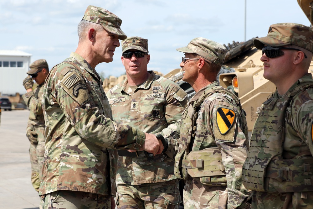 Congressional delegation visits U.S. Soldiers in  Pabrade, Lithuania.