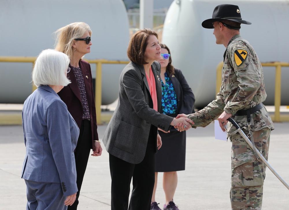 Congressional delegation visits U.S. Soldiers in  Pabrade, Lithuania.