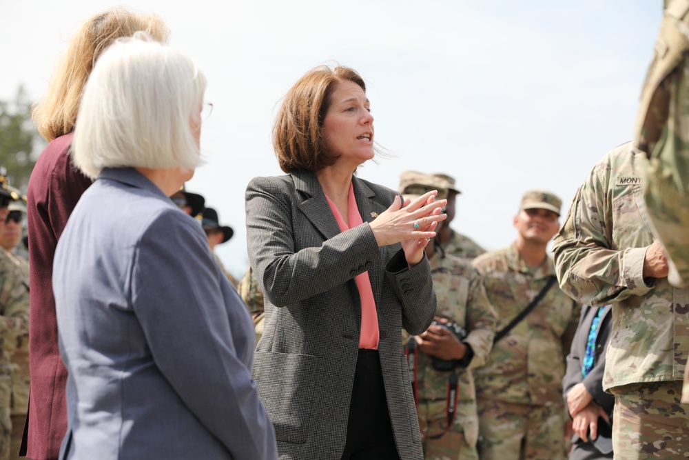 Congressional delegation visits U.S. Soldiers in  Pabrade, Lithuania.