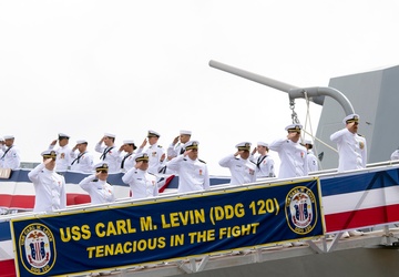 USS Carl M. Levin Commissions in Baltimore