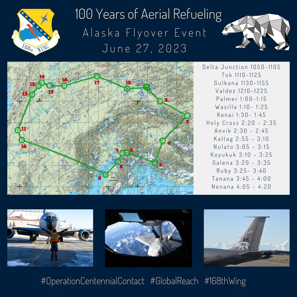 Celebrating a century of game-changers: 100 Years of Aerial Refueling Alaska Flyover Event