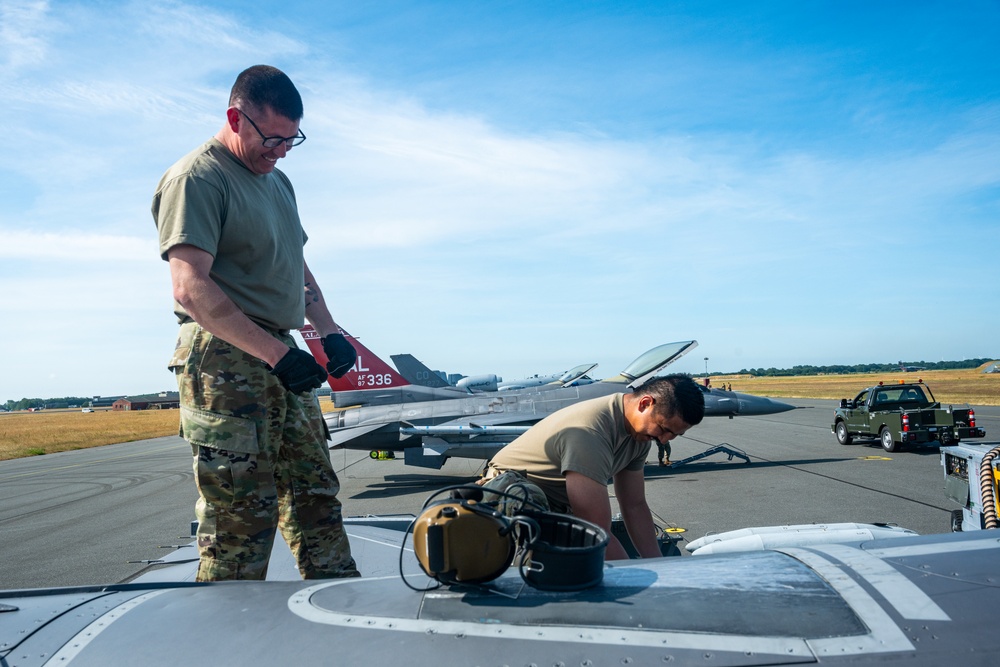 140WG fighter jets return home after successful NATO exercise - Air Defender 2023