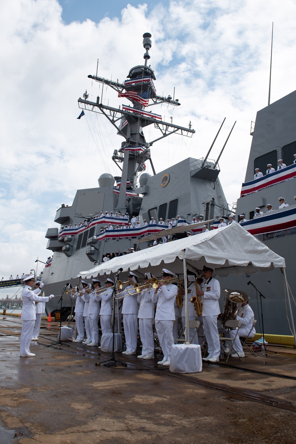 Navy Band Performs at Commissioning Ceremony of U.S.S. Carl M. Levin