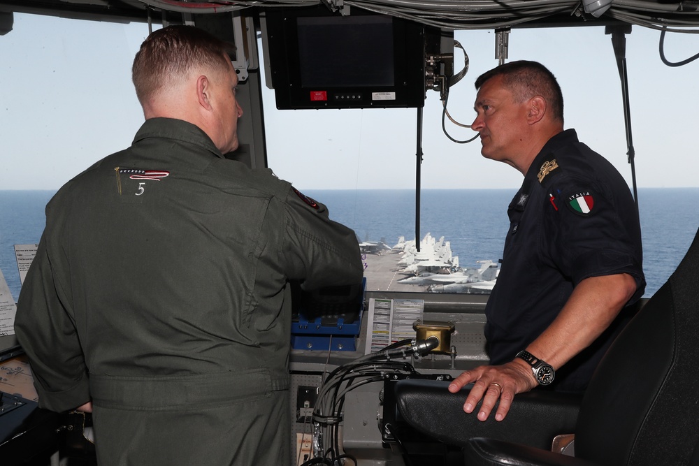 Italian Navy Rear Adm. Gianguido Manganaro Visit