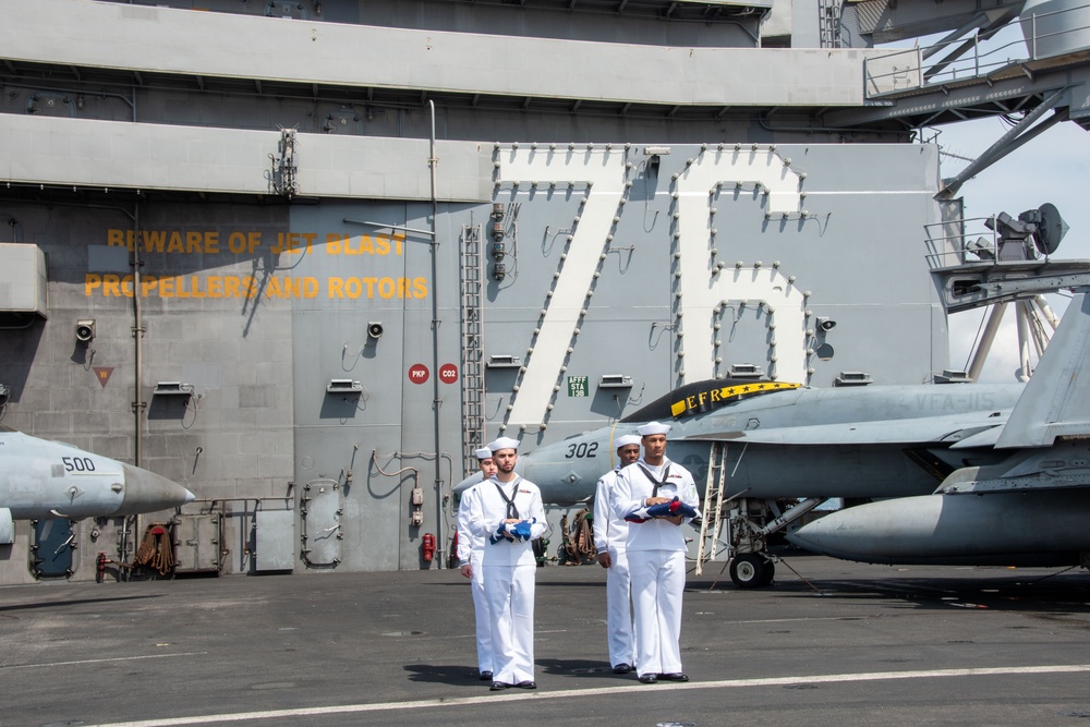 USS Ronald Reagan (CVN 76) anchors in Da Nang, Vietnam