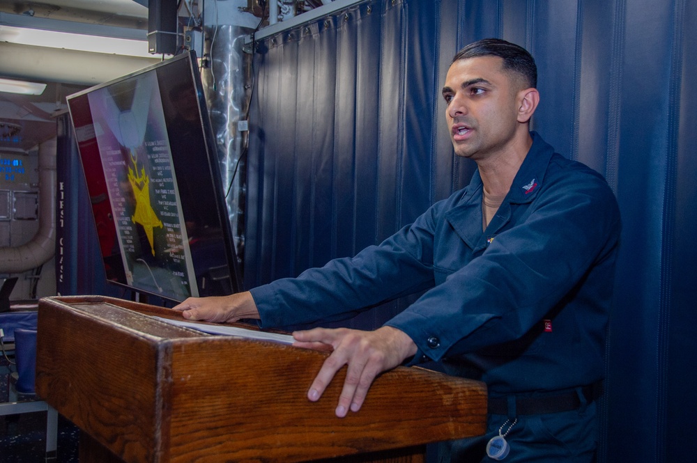 USS Ronald Reagan (CVN 76) celebrates the 125th Birthday of the U.S. Navy Hospital Corps