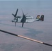 KC-130 J Hercules refuels MV-22B Osprey tiltrotor aircraft