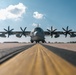 KC-130 J Hercules refuels MV-22B Osprey tiltrotor aircraft