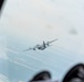 A U.S. Air Force C-130 Hercules aircrafts performs tactical maneuvers at exercise Air Defender 2023