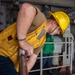 USS Ronald Reagan (CVN 76) conducts fueling-at-sea with USS Rafael Peralta (DDG 115)