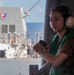 USS Ronald Reagan (CVN 76) conducts fueling-at-sea with USS Rafael Peralta (DDG 115)