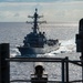 USS Ronald Reagan (CVN 76) conducts fueling-at-sea with USS Rafael Peralta (DDG 115)