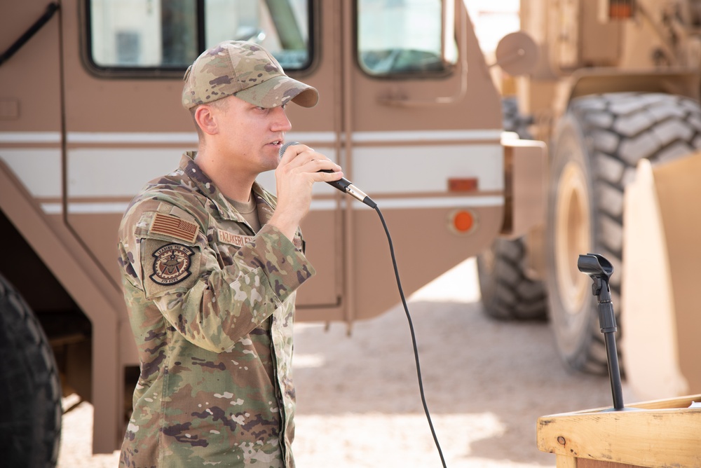 378th ECES holds change of command ceremony