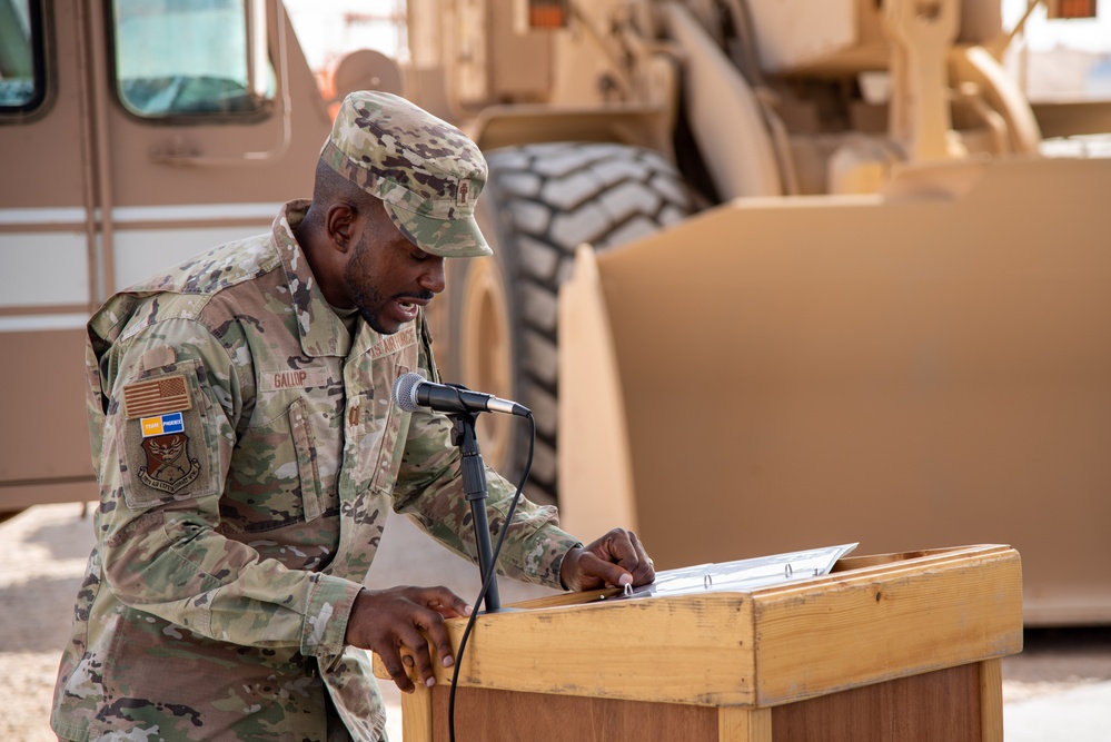 378th ECES holds change of command ceremony