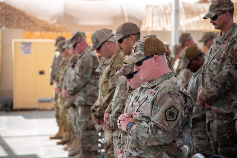 378th ECES holds change of command ceremony