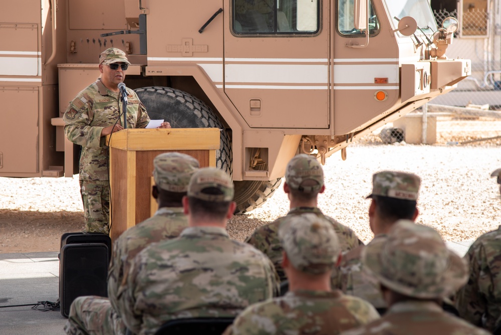 378th ECES holds change of command ceremony