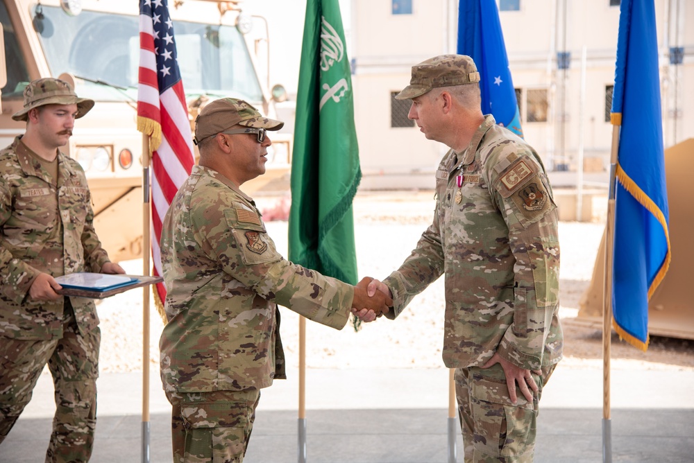 378th ECES holds change of command ceremony