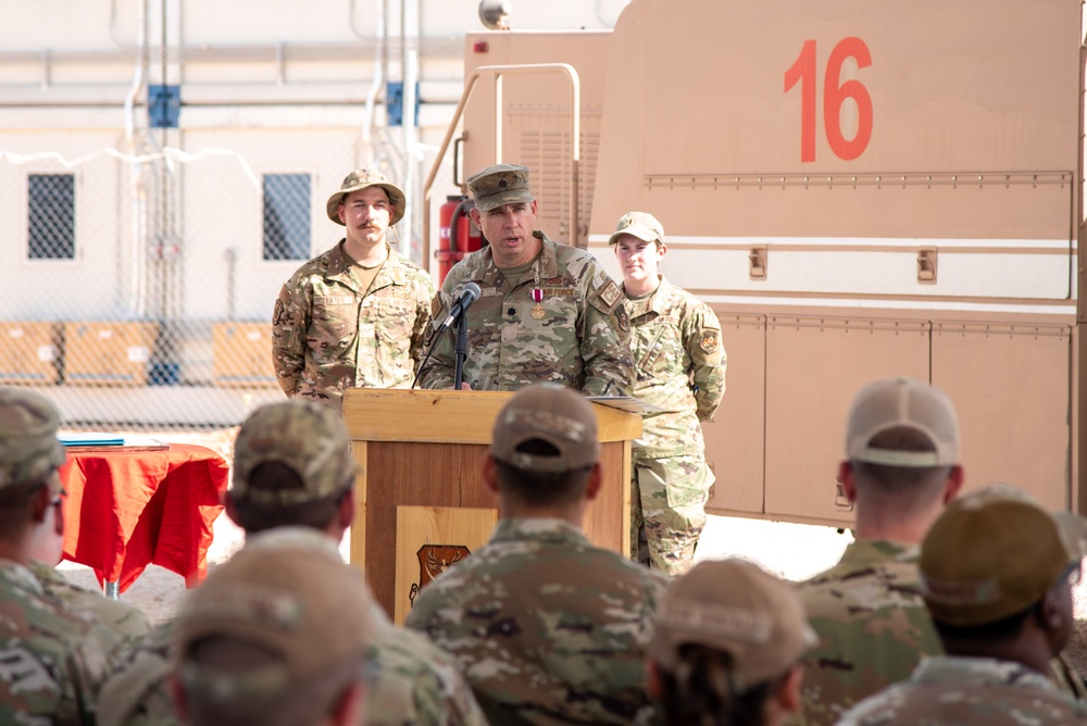 378th ECES holds change of command ceremony