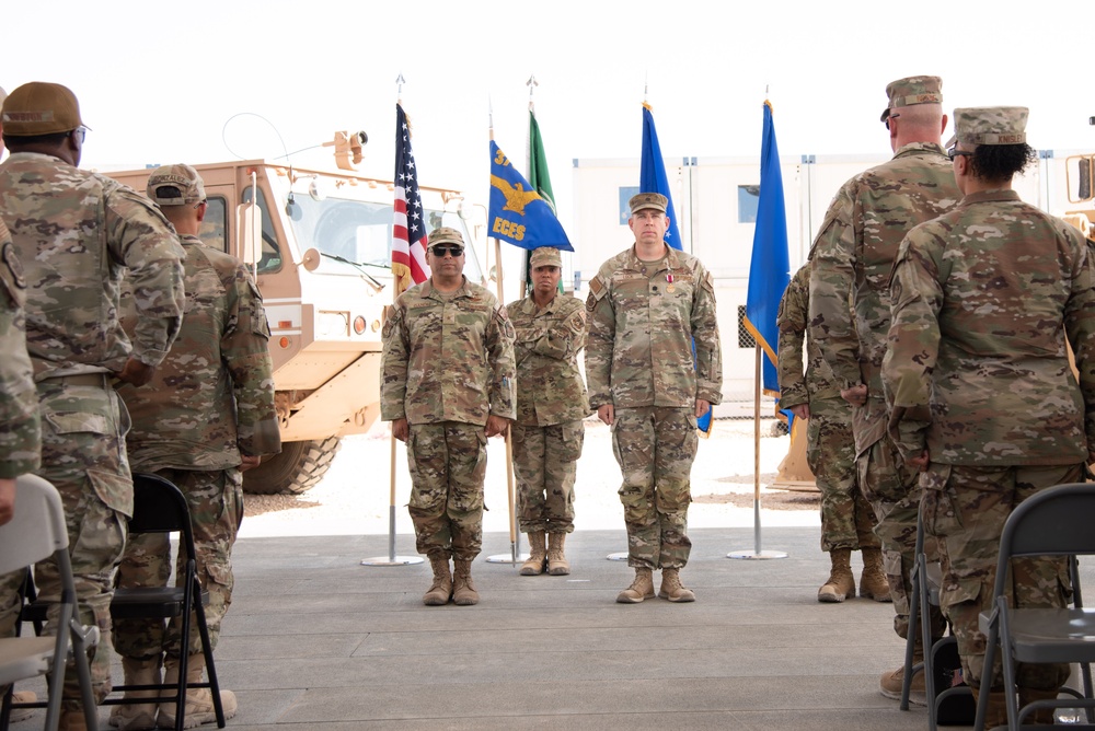 378th ECES holds change of command ceremony