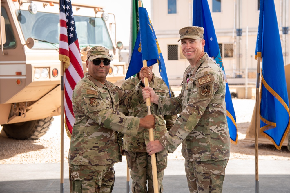 378th ECES holds change of command ceremony