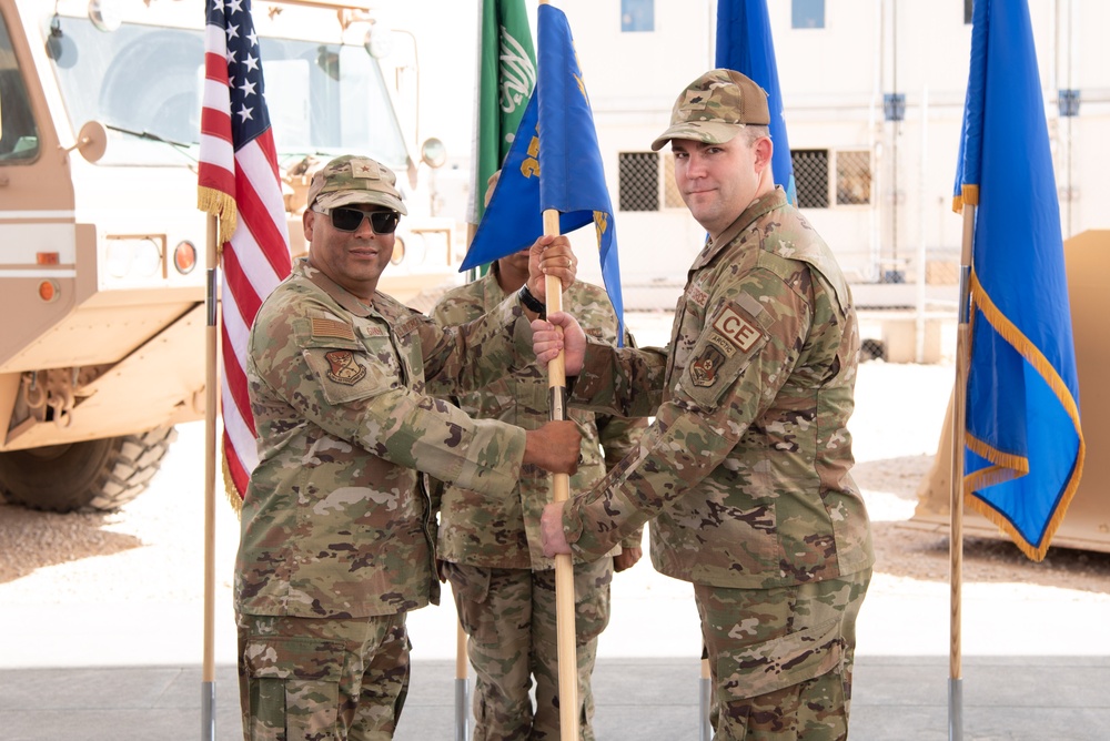 378th ECES holds change of command ceremony