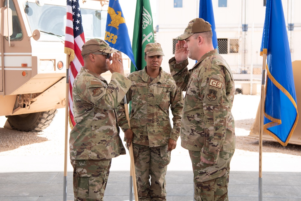 378th ECES holds change of command ceremony