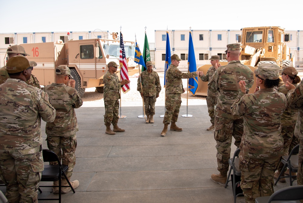 378th ECES holds change of command ceremony