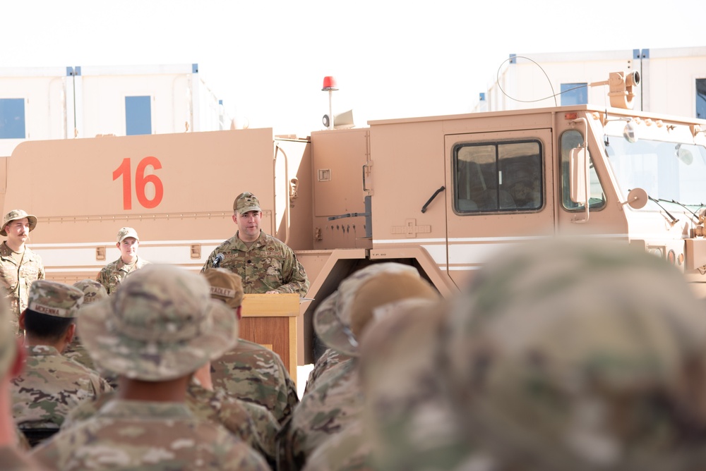 378th ECES holds change of command ceremony