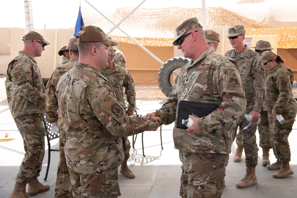 378th ECES holds change of command ceremony