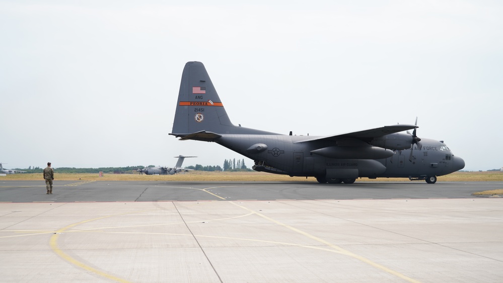 Director of the Air National Guard addresses Airmen at Wunstorf Air Base during Exercise Air Defender 23