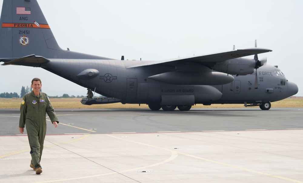 Director of the Air National Guard addresses Airmen at Wunstorf Air Base during Exercise Air Defender 23